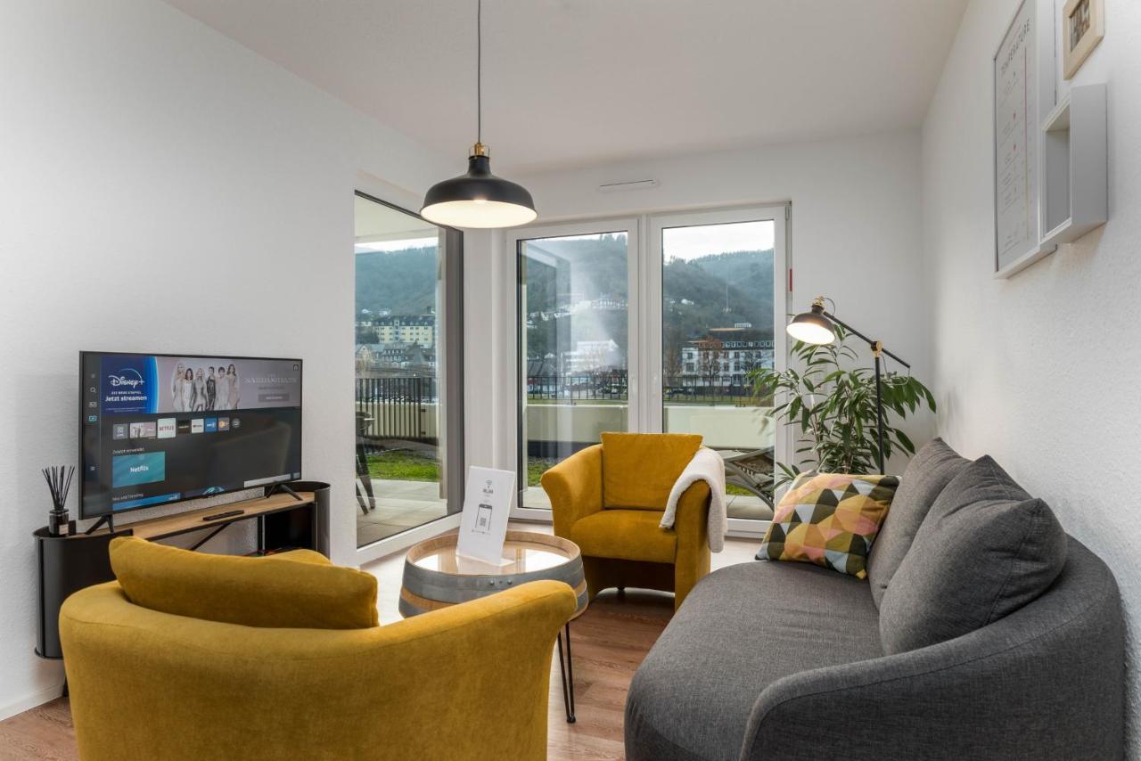 Vivamosel: Appartement Mit Mosel & Burgblick - Balkon - Parken - Aufzug - Fahrradraum Cochem Bagian luar foto