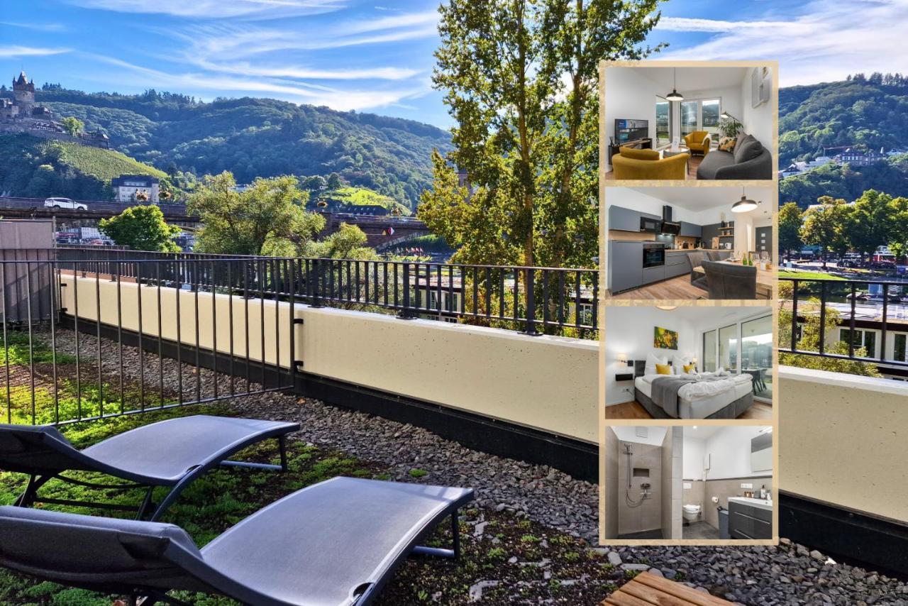 Vivamosel: Appartement Mit Mosel & Burgblick - Balkon - Parken - Aufzug - Fahrradraum Cochem Bagian luar foto